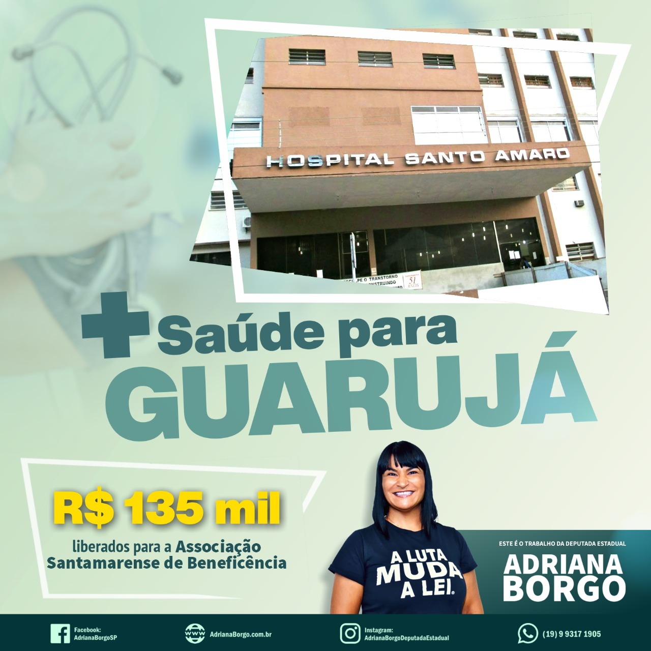 Adriana Borgo - Emendas - Saude para Guaruja - Maio 2020