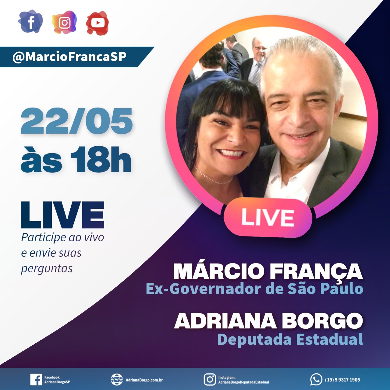 Adriana Borgo - LIVE com Marcio Franca - maio 2020