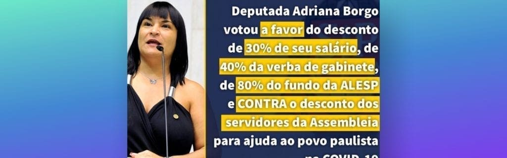 Adriana Borgo - Votacao reducao salario de deputada - capa