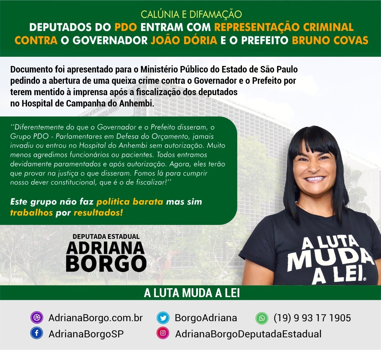 Adriana Borgo - Acao PDO Calunia e Difamacao