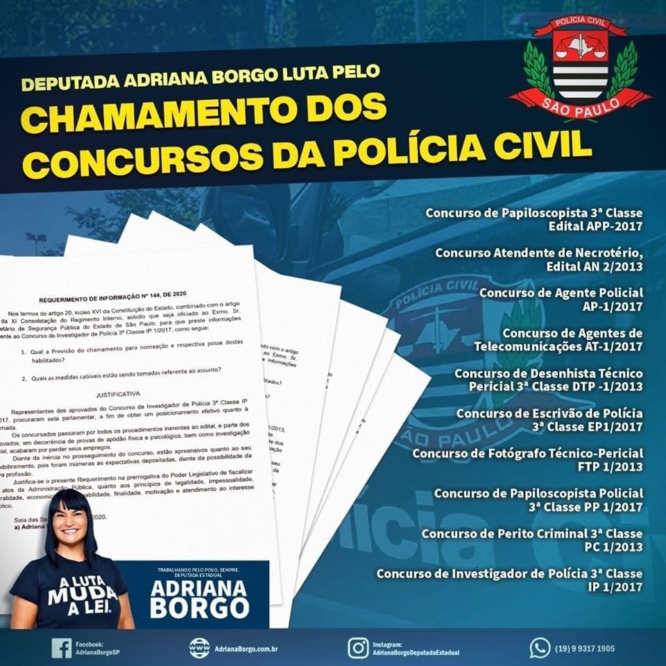 CHAMAMENTO DOS CONCURSOS DA POLÍCIA CIVIL